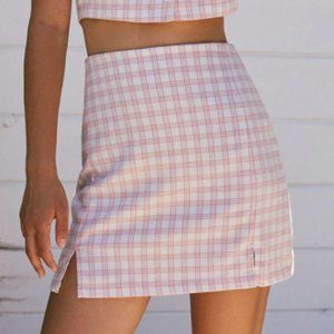 John Galt Plaid Cara Skirt (ONE SIZE)